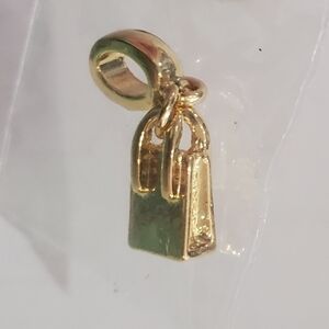 Effy Shopping bag, or purse charm, goldtone.